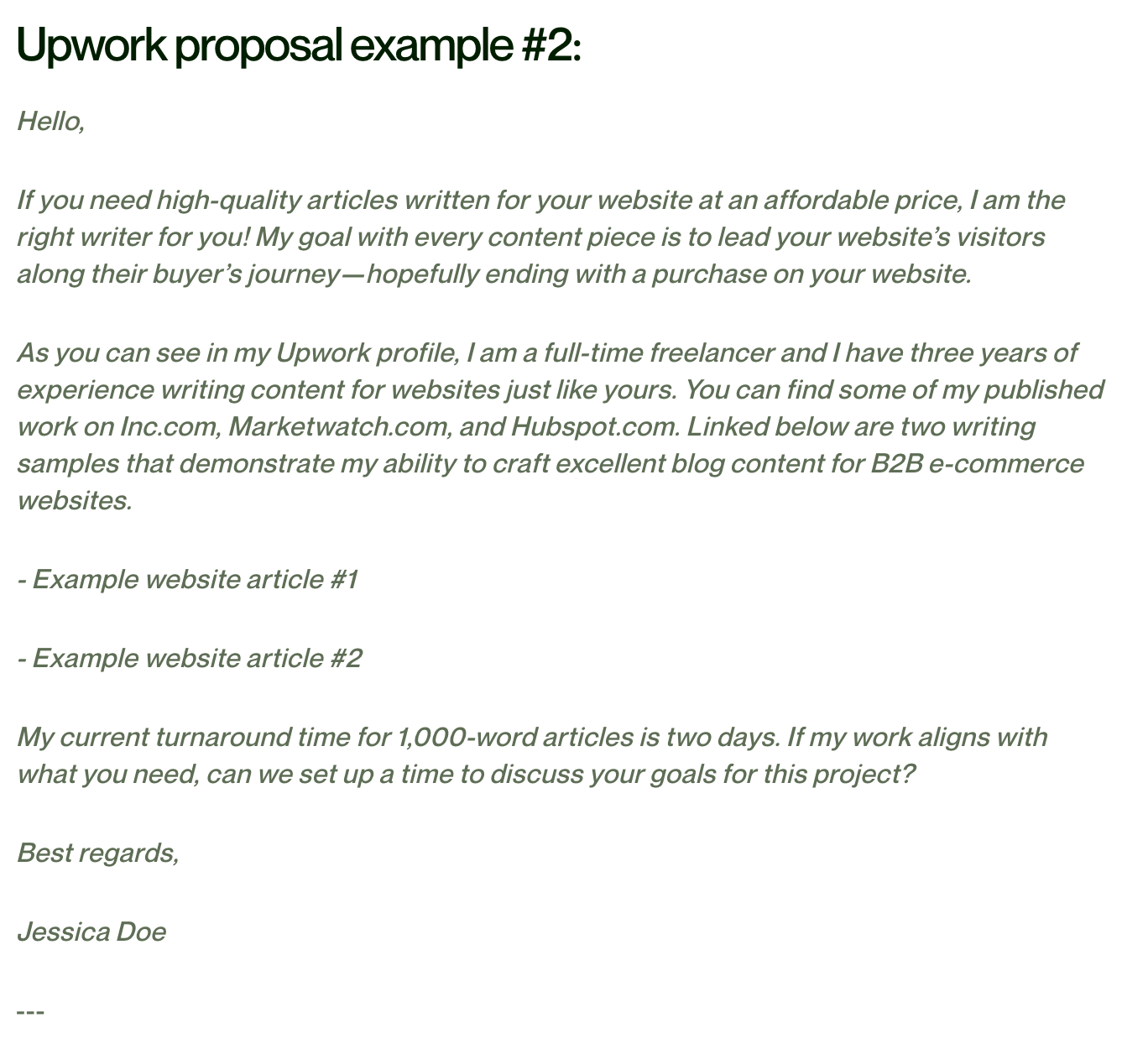 AI generated proposal example 2